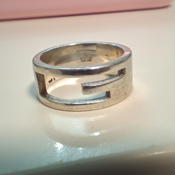 Authentic GUCCI Branded G Logo Silver 925 Ring - Picture 1 of 8